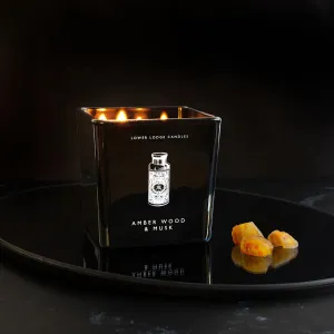 Amber Wood and Musk Deluxe Scented Candle