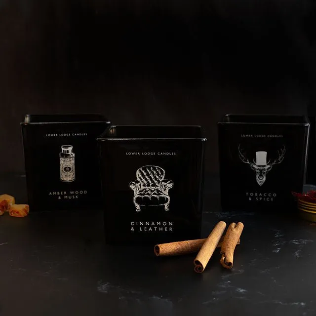 Amber Wood and Musk Deluxe Scented Candle