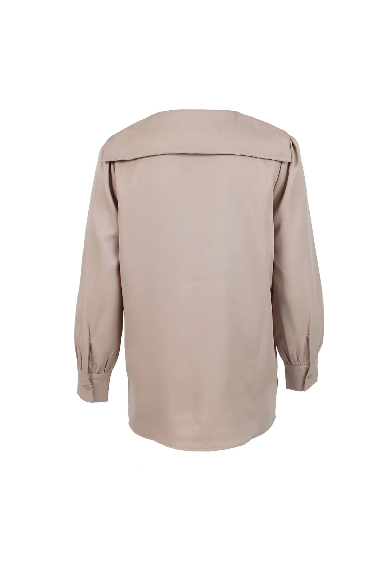 Casual Collar Neck Long Sleeves Blouse