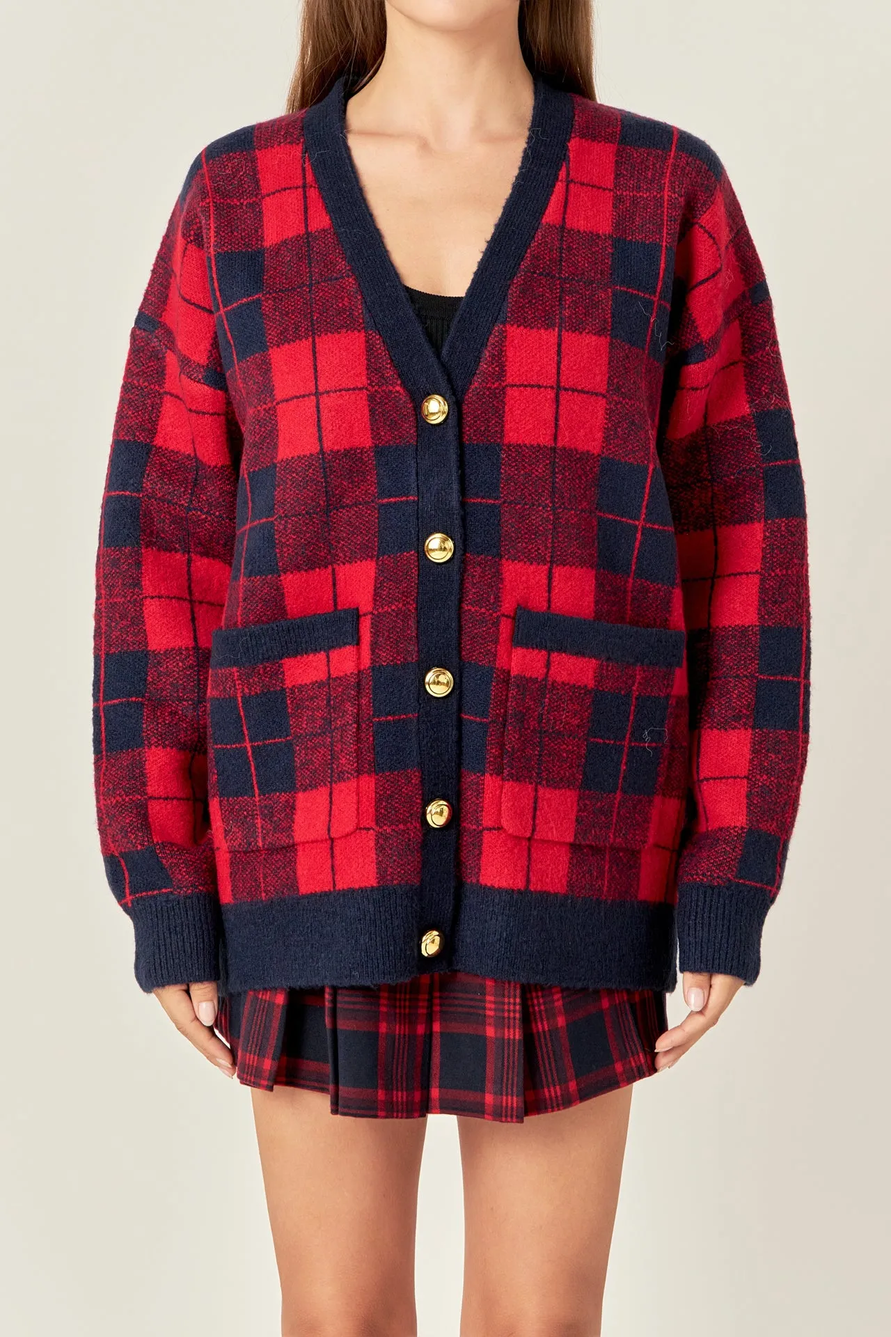 Check Cardigan