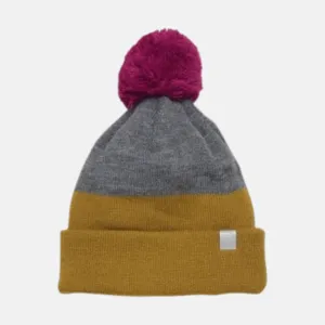 Color Kids Winter Hat Color Block- Dried Tobacco