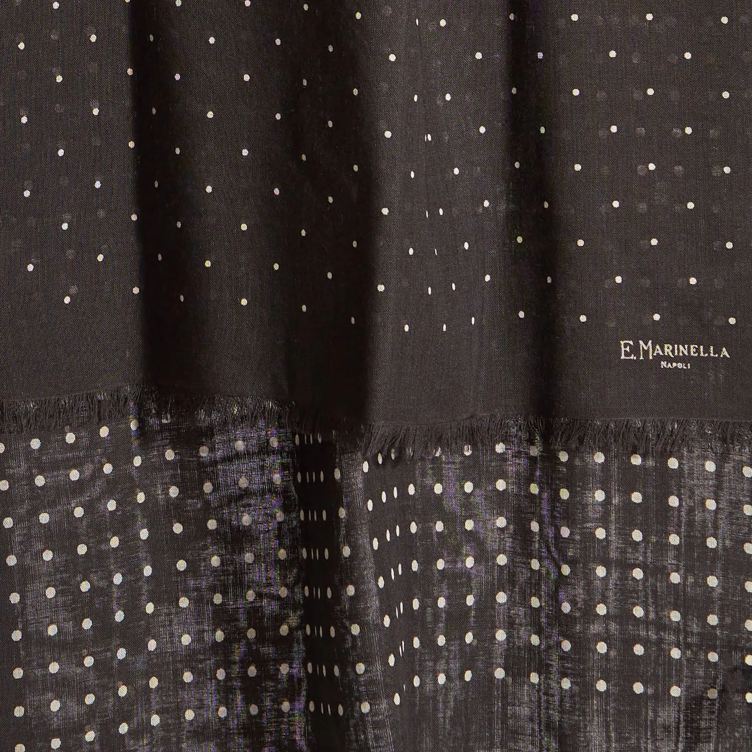 DARK BROWN WOOL AND SILK SCARF