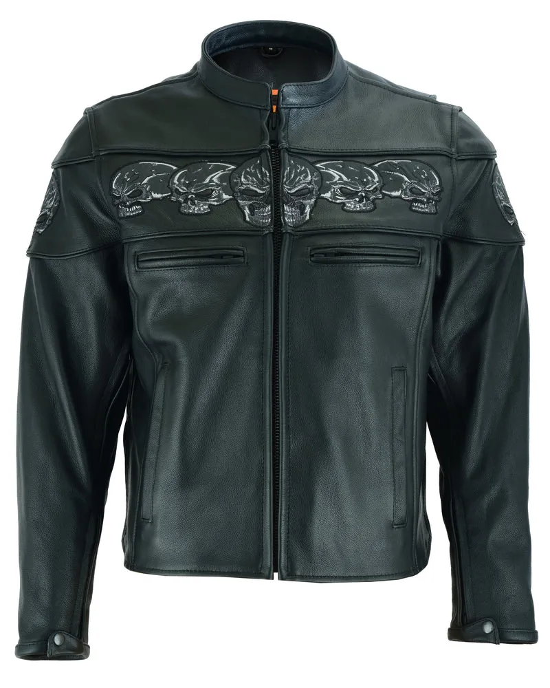 DS700 Men's Scooter Jacket w/Reflective Skulls