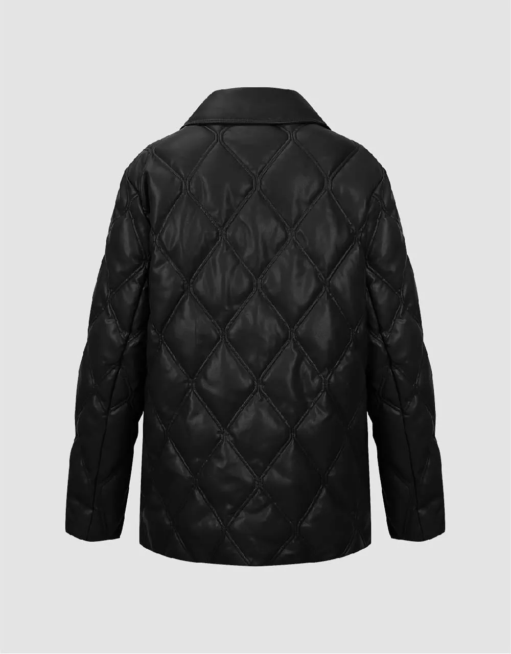 Embossed Straight Padded Coat