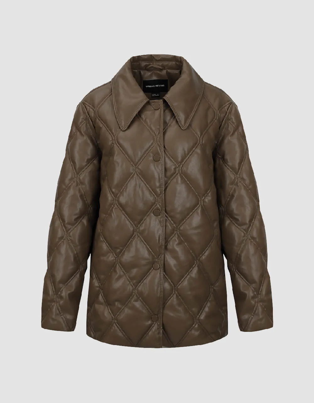 Embossed Straight Padded Coat