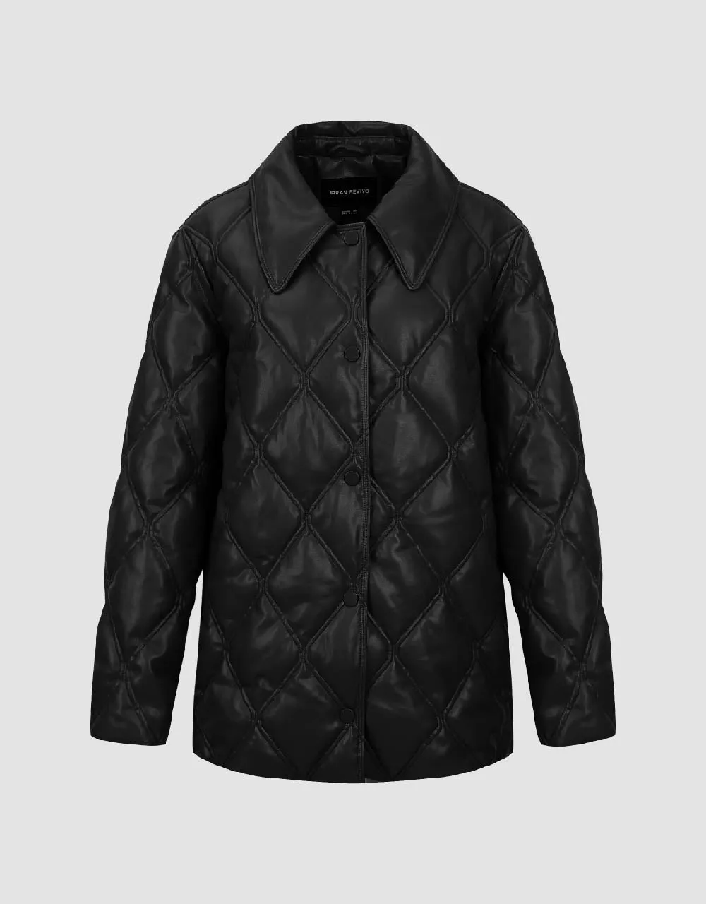 Embossed Straight Padded Coat