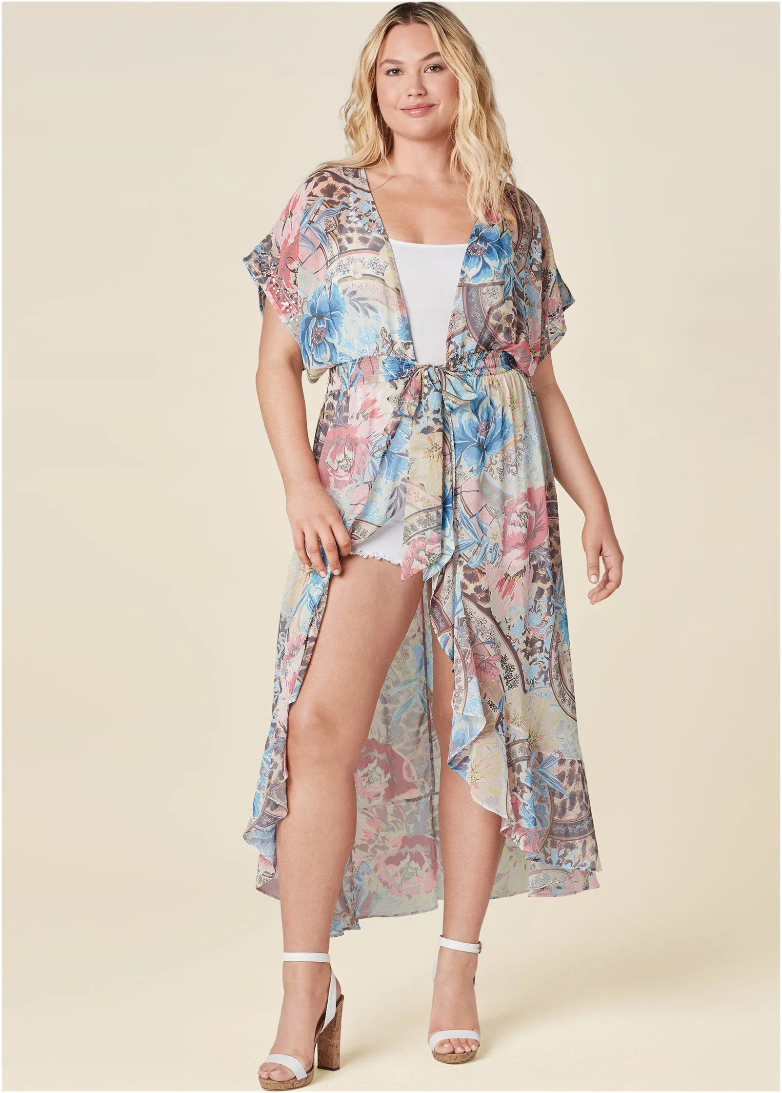 Floral Paisley Maxi Top - Blush Multi