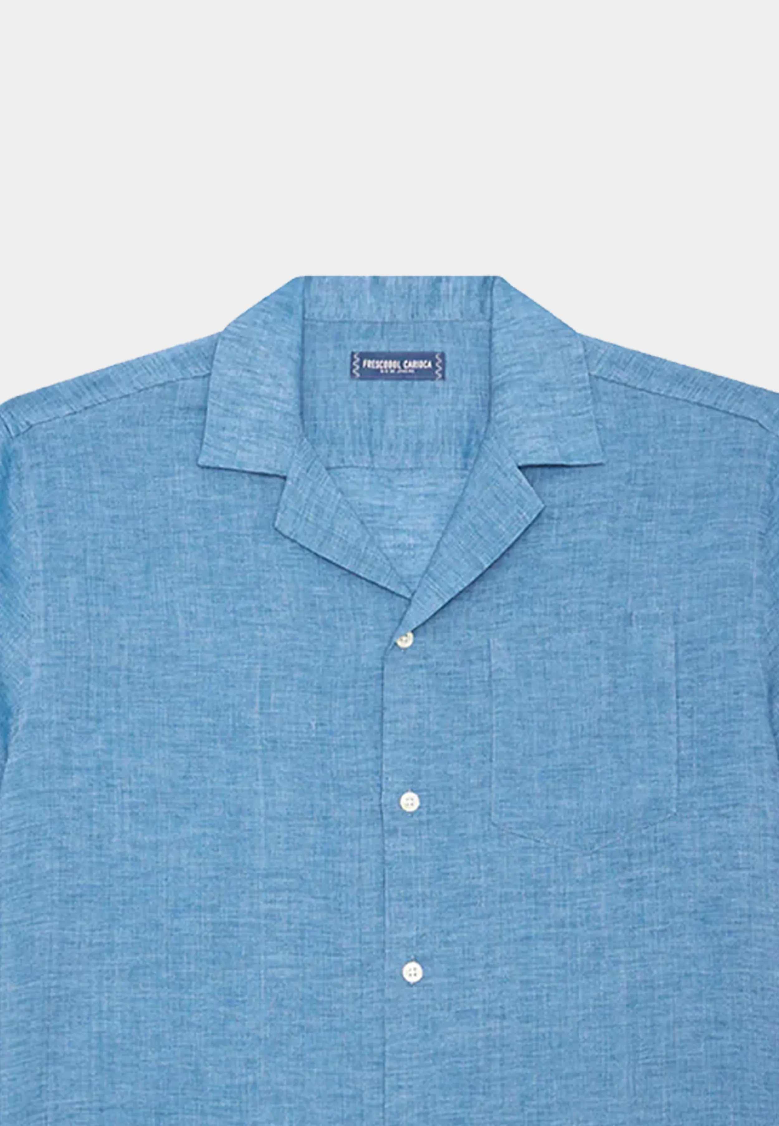 Frescobol Angelo Linen Shirt S/S Cloud Blue
