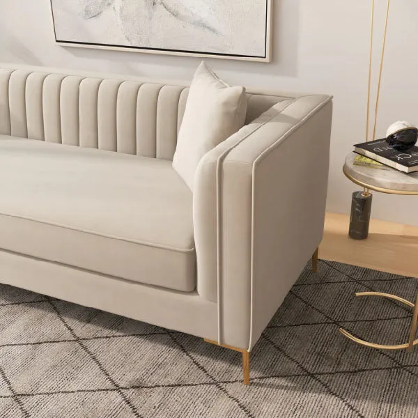 Fully Upholstered Indoor Furniture - Sofa Set - Flax
