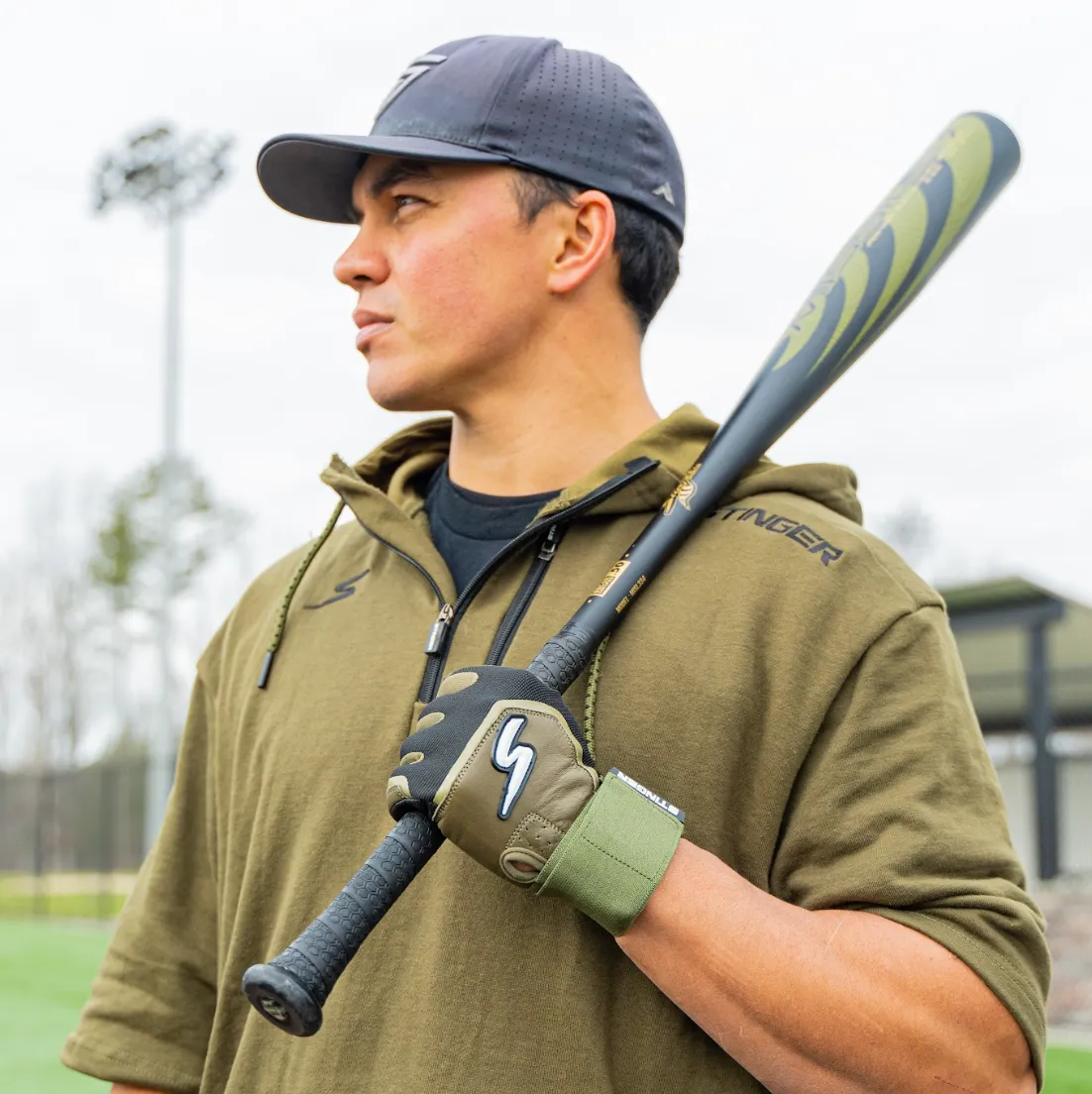 Half Sleeve Hoodie - Military Green