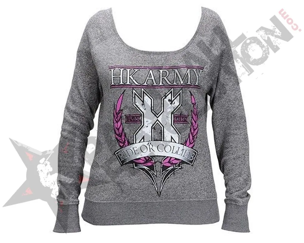 HK Army Sweater Girls Crest Grey - S - S - S - S - S