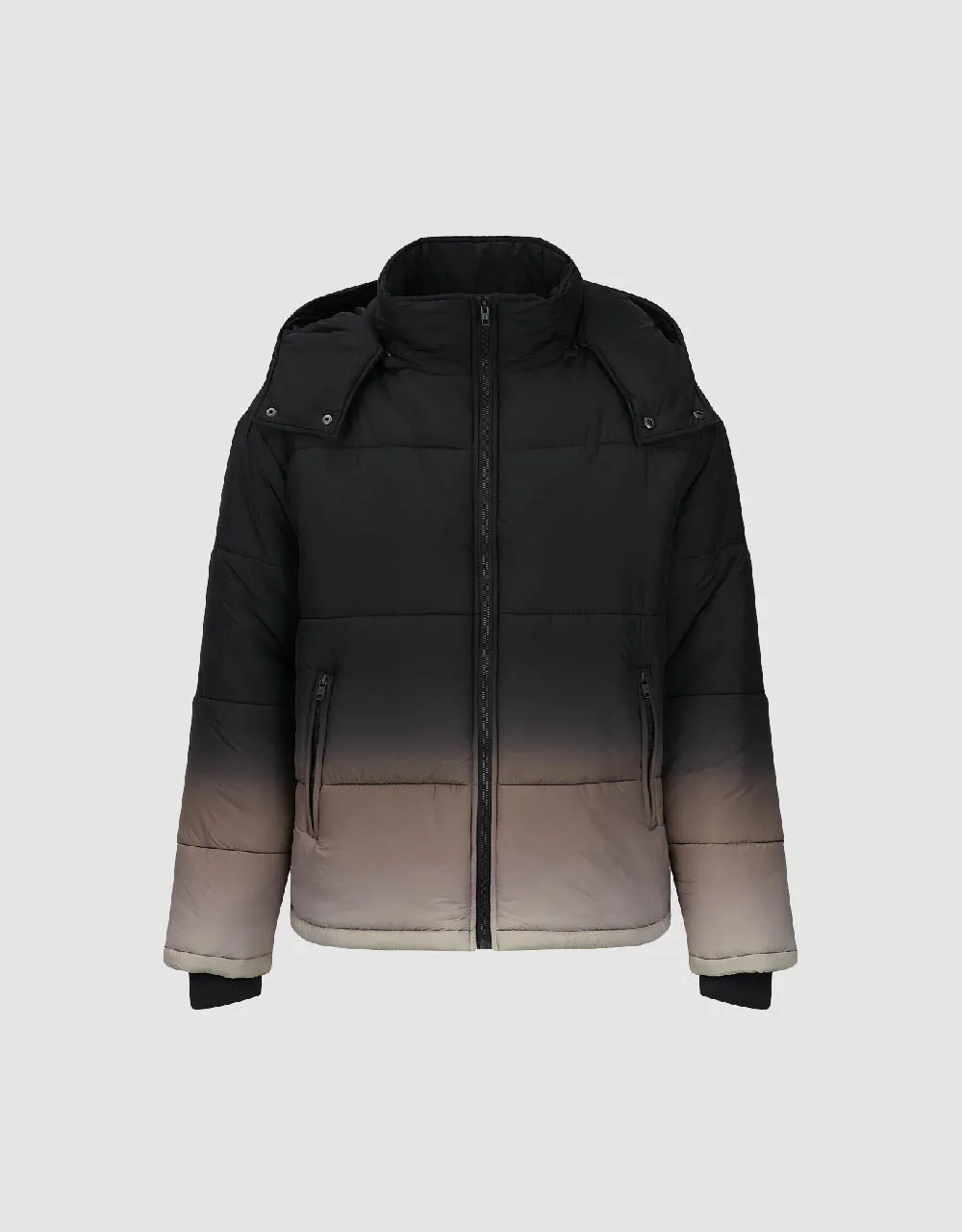Hooded Gradient Padded Coat