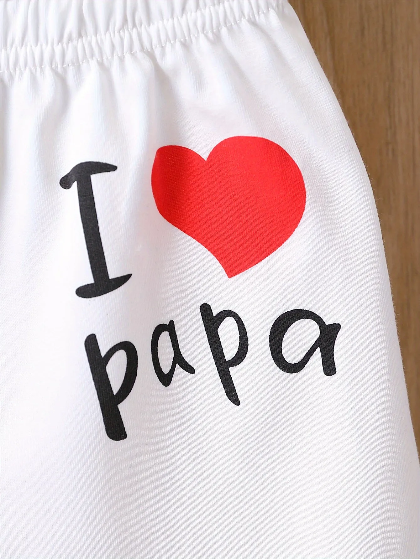I Love Papa Summer Set Hooded Tshirt  Shorts for Baby Boy