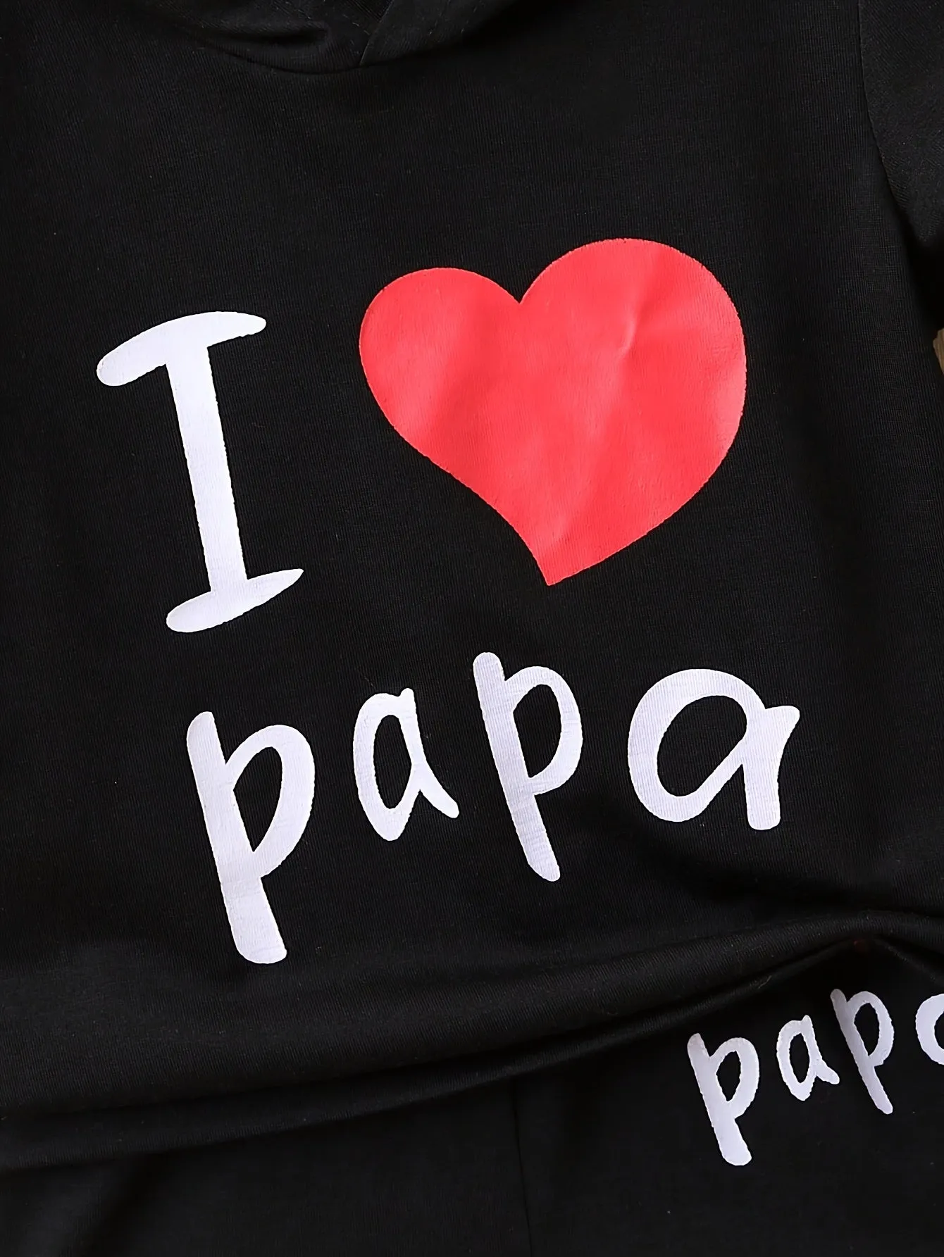 I Love Papa Summer Set Hooded Tshirt  Shorts for Baby Boy