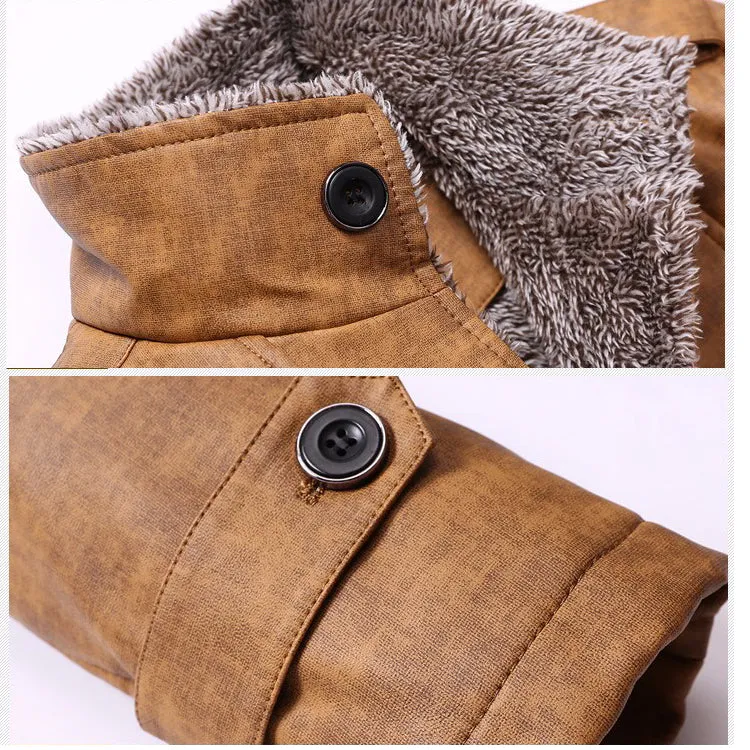IFRICH Mens PU Leather Jackets Autumn Winter Smart Casual Leather Jacket
