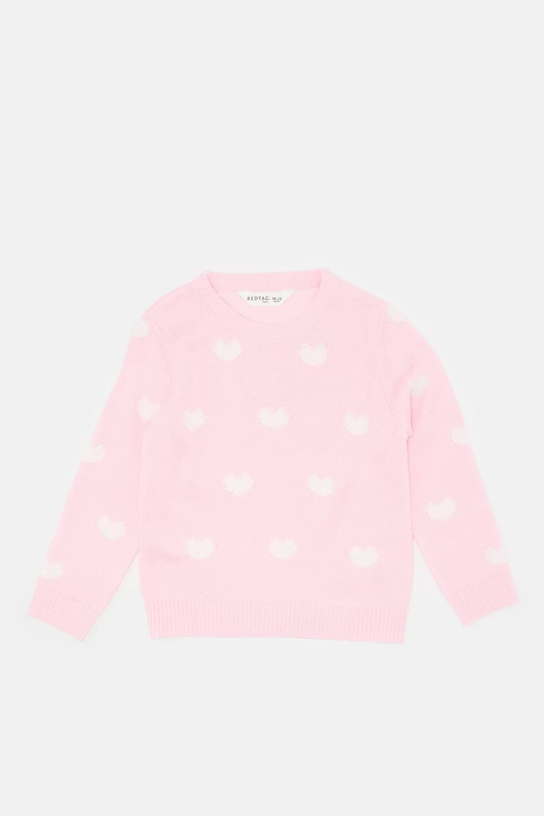 Infant Girls Pink Knitted Sweater