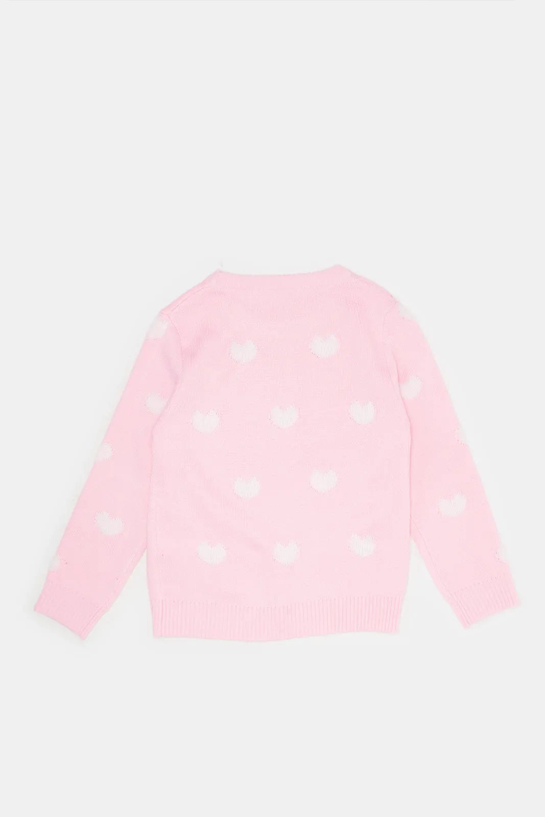 Infant Girls Pink Knitted Sweater
