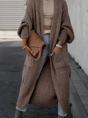 Lang gebreid vest