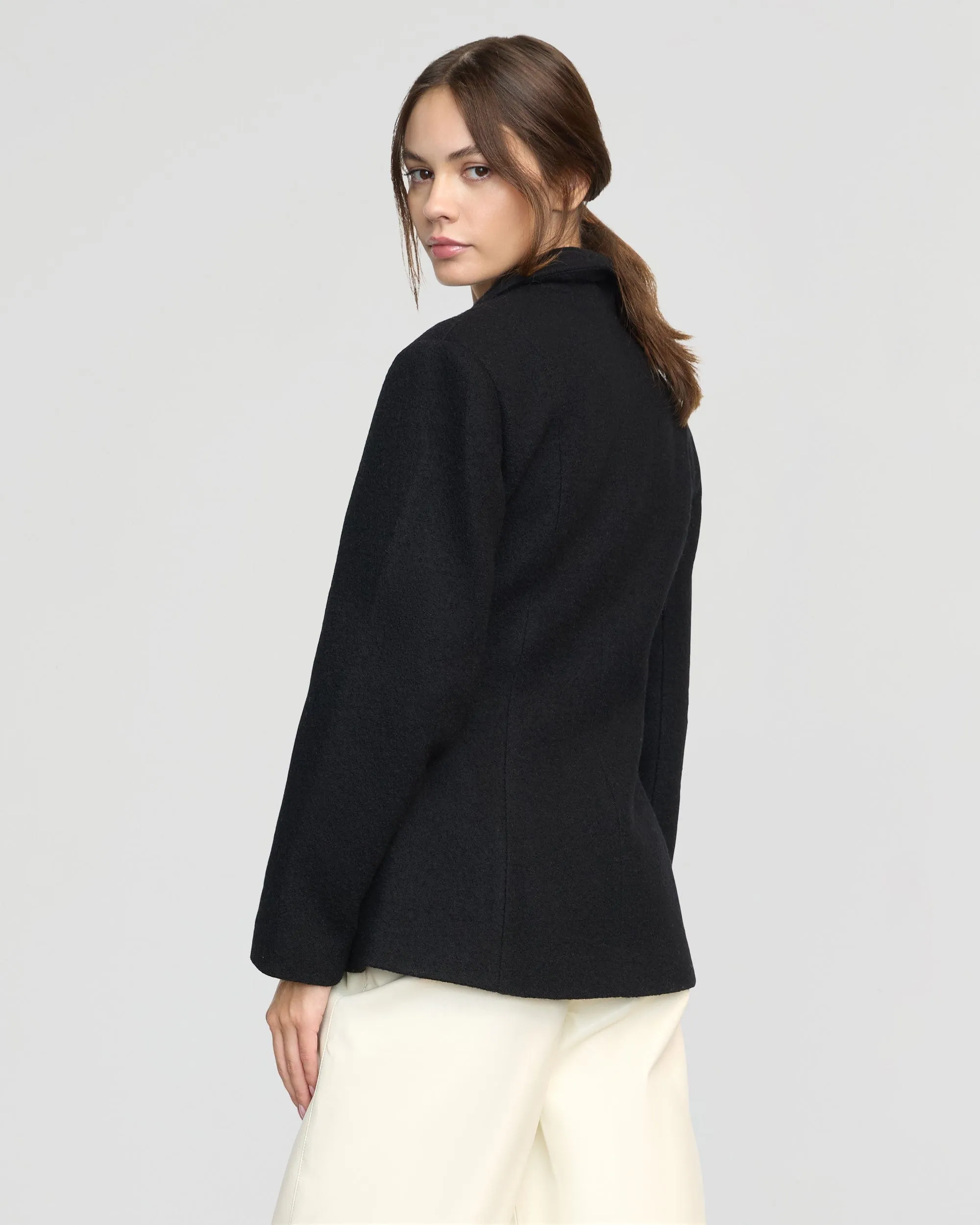 Marina Wool-Blend Sculpted Blazer