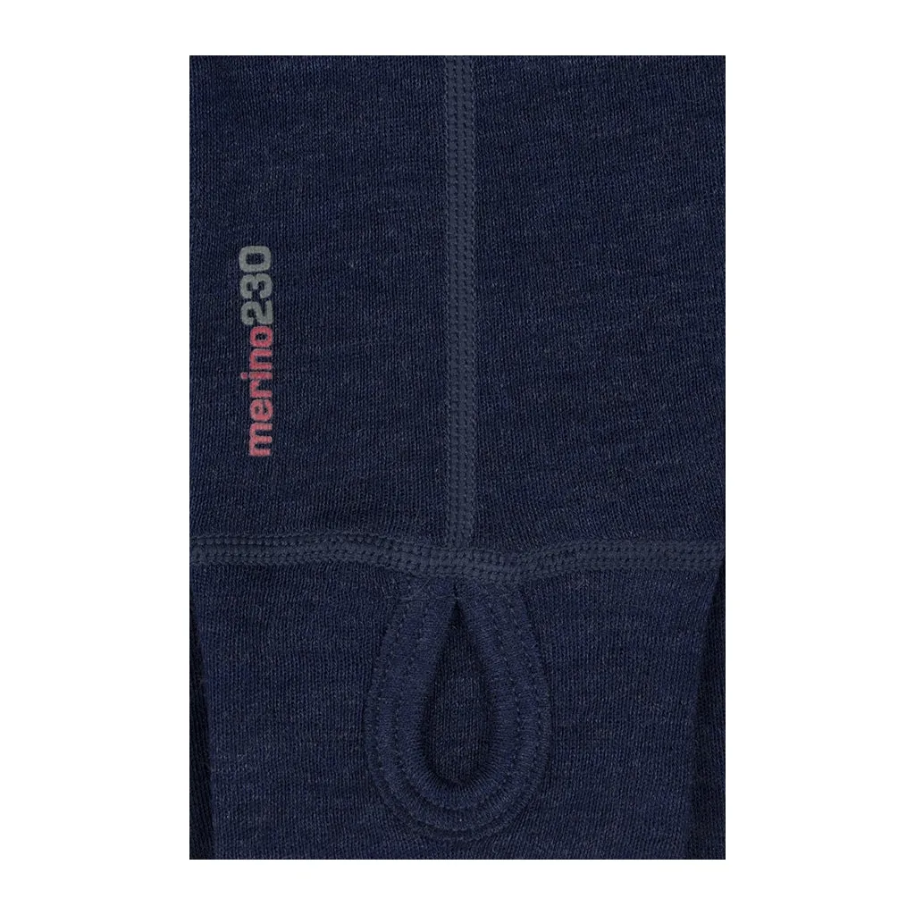 Mens Merino Wool Crew Neck - Navy Marle