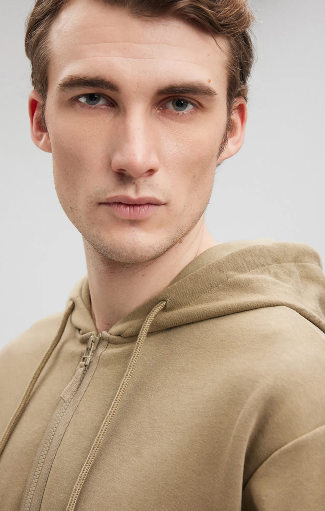 QUARTER ZIP HOODIE IN MERMAID