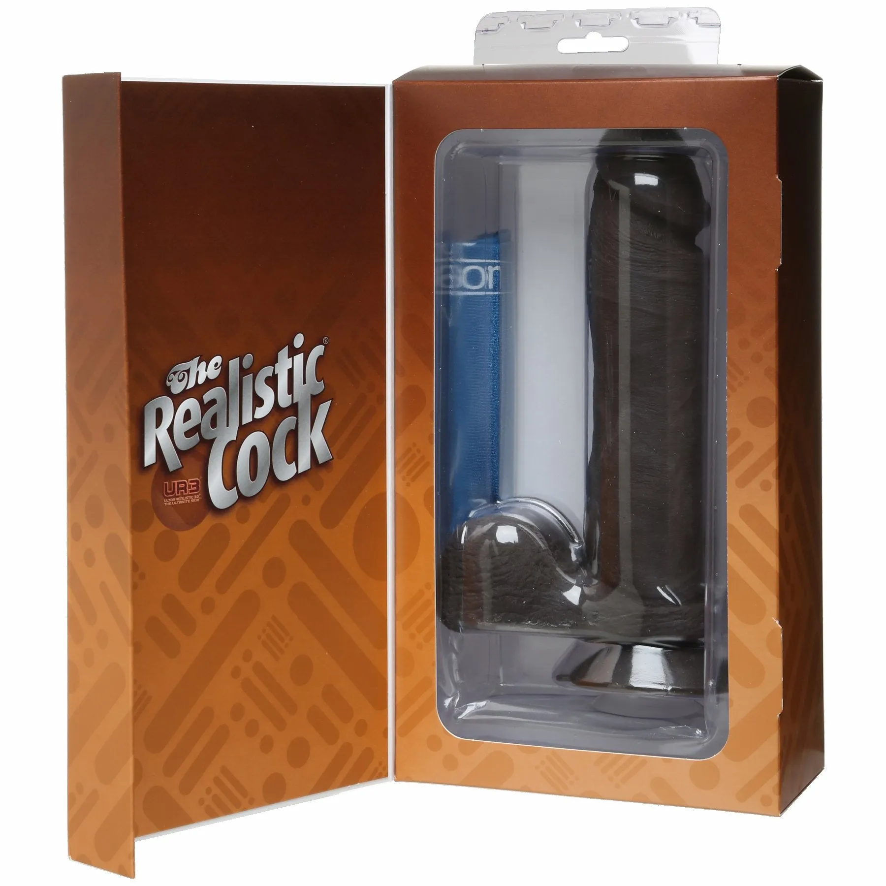 Realistic Cock Ultraskyn Black 8in