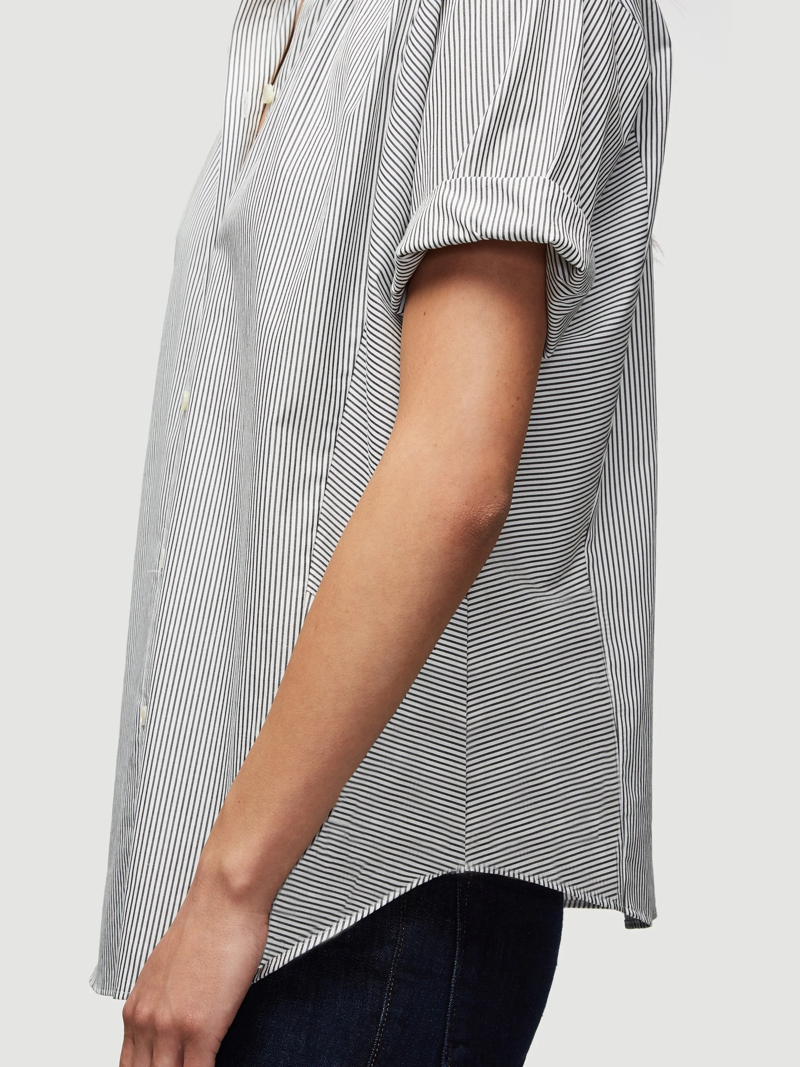Roll Sleeve Shirt -- Noir Multi