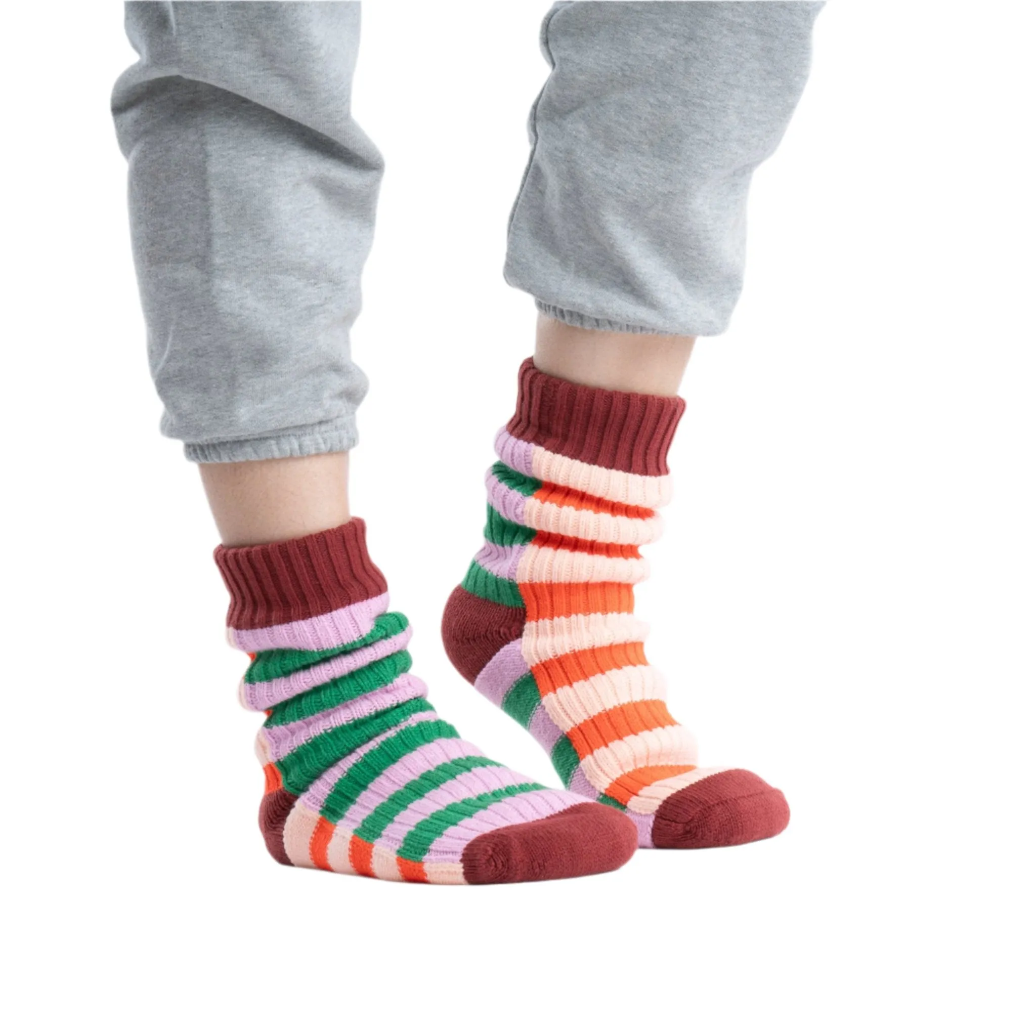 Super Stripe Knit House Socks