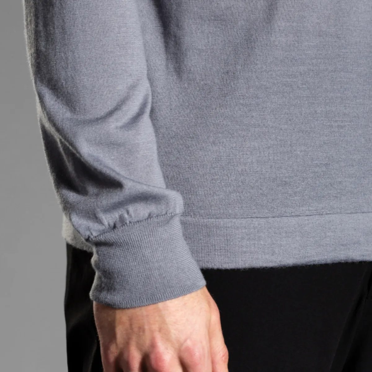 Tech Merino Crew Glacier Grey