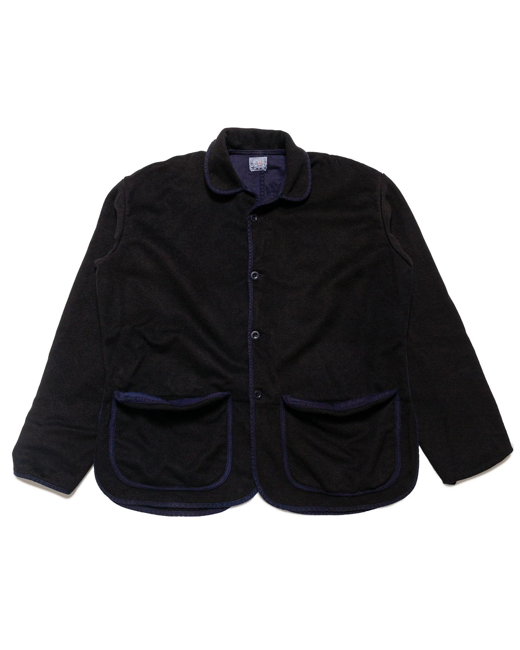 Tender Type 942 Lobster Tail Jacket Black Wool Baize Hadal Blue