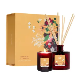 The Handmade Soap Company Candle & Diffuser Set - Lemongrass & Cedarwood