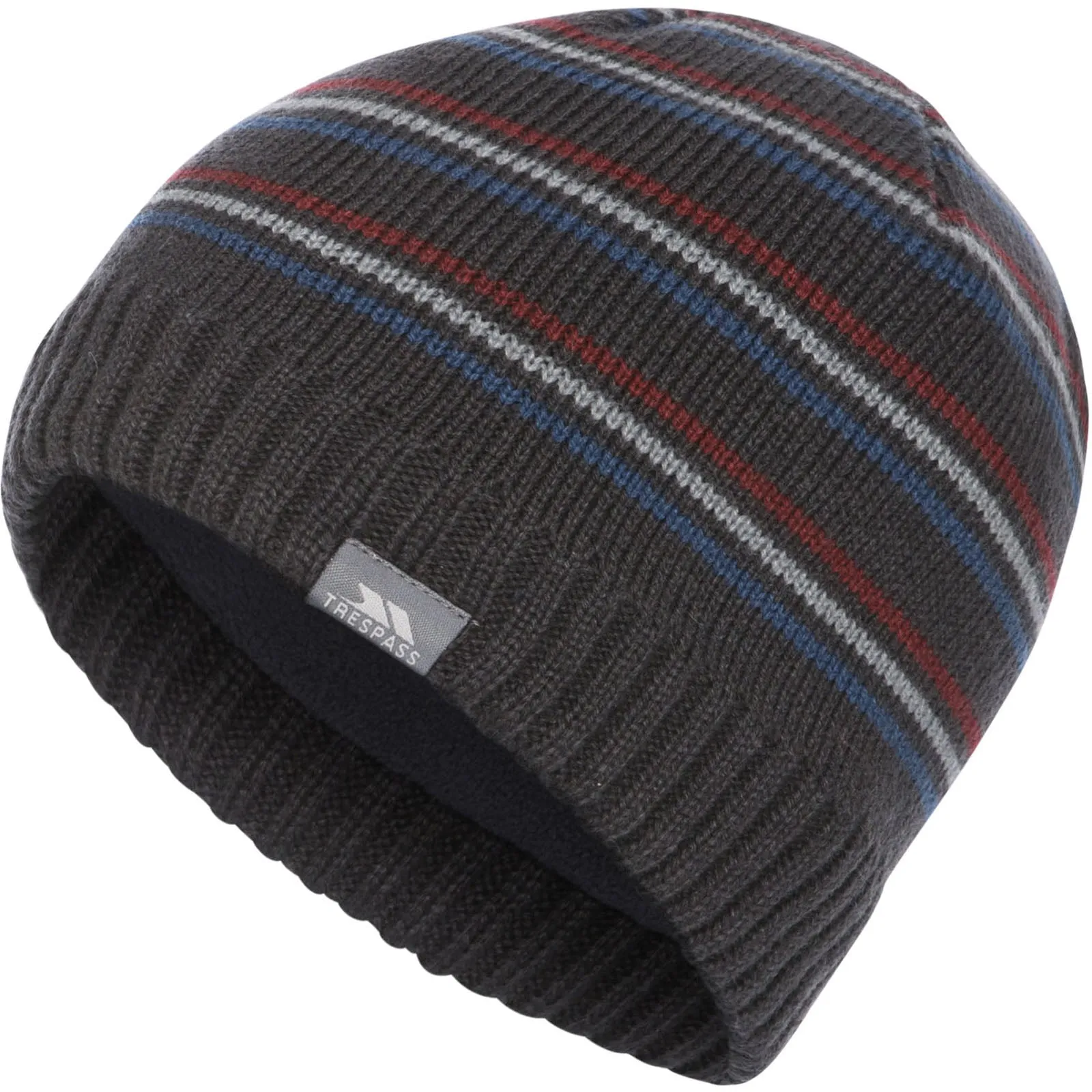 Trespass Adults Ray Fleece Lined Striped Beanie Hat