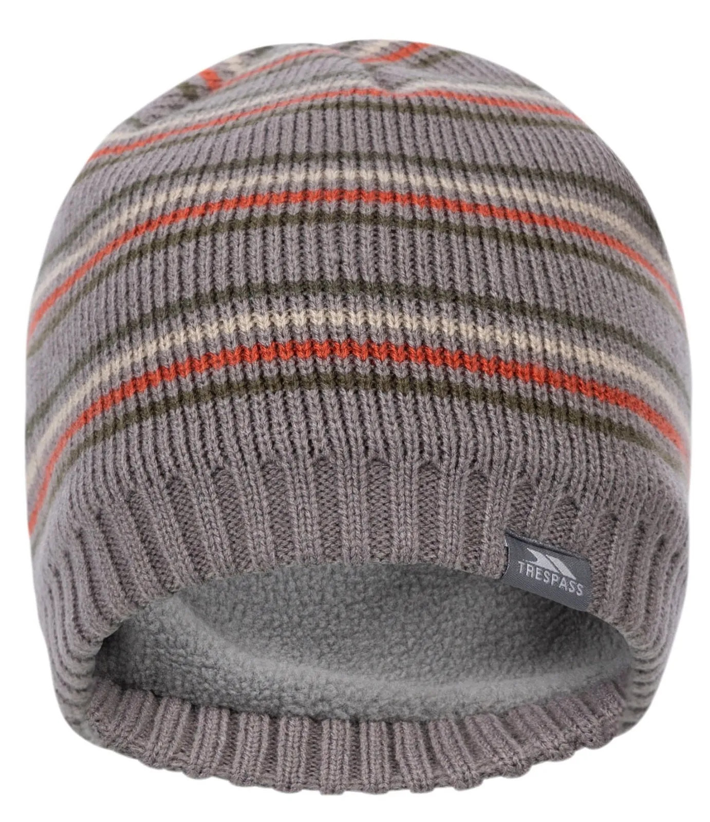 Trespass Adults Ray Fleece Lined Striped Beanie Hat