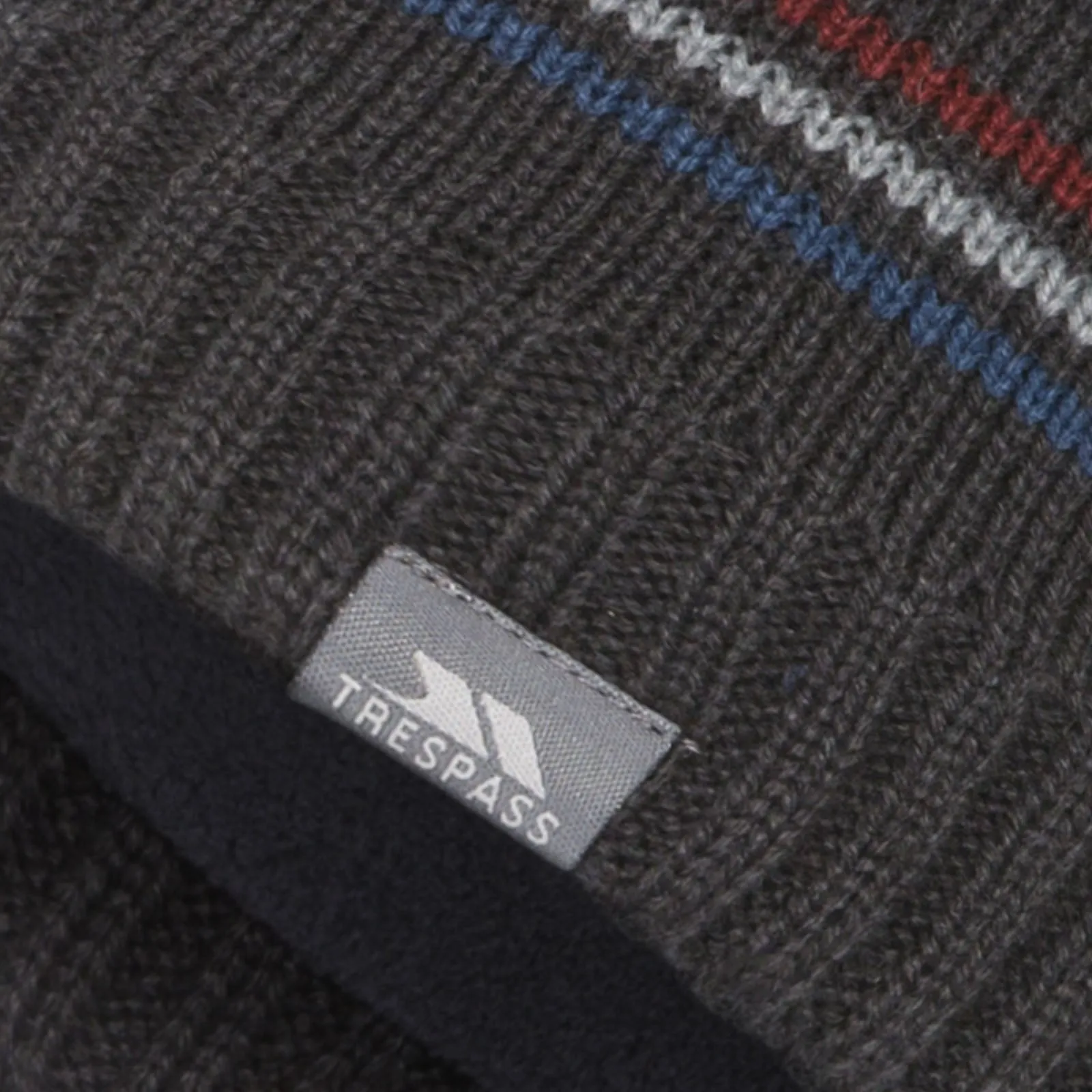 Trespass Adults Ray Fleece Lined Striped Beanie Hat