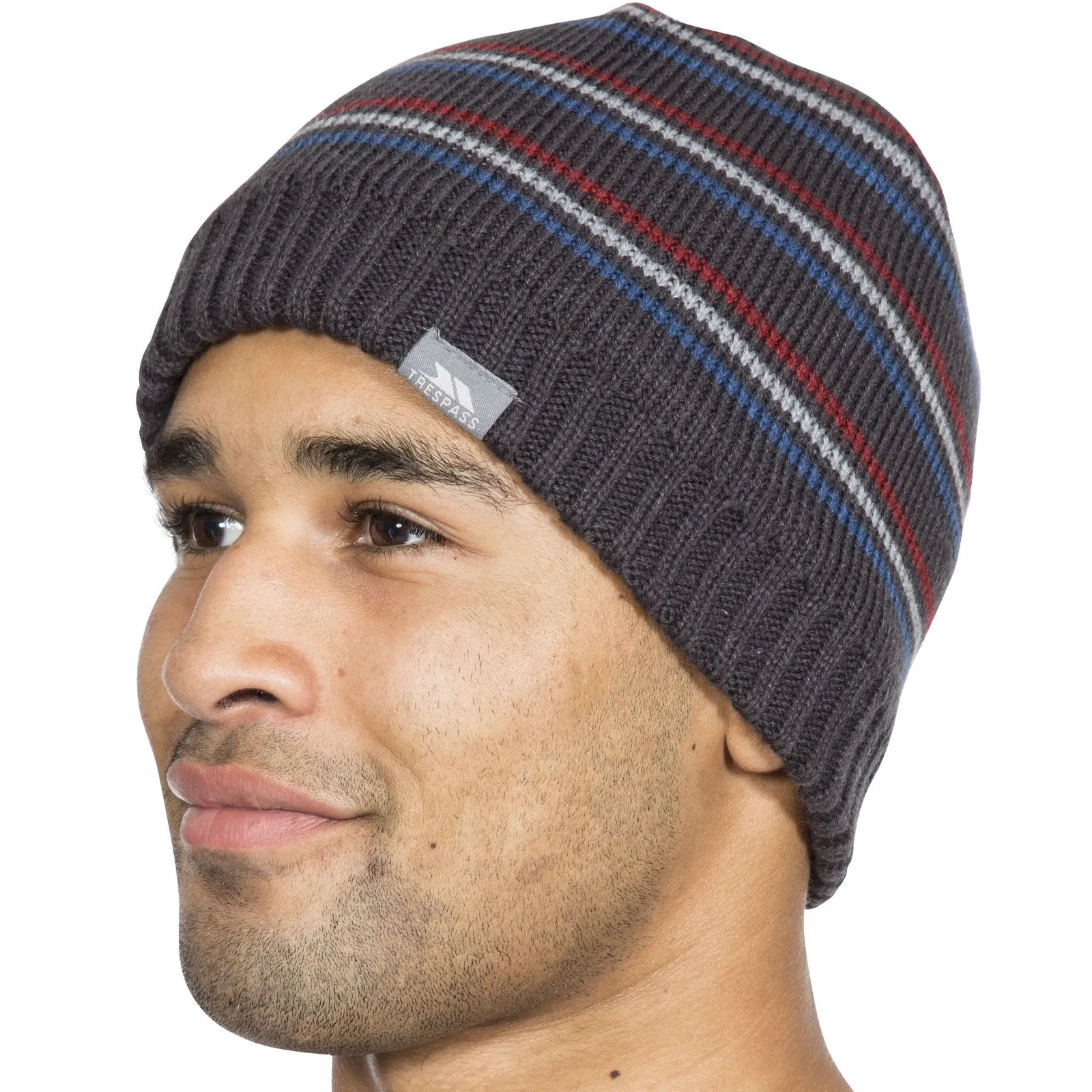 Trespass Adults Ray Fleece Lined Striped Beanie Hat