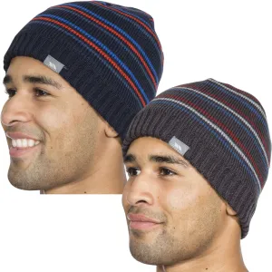 Trespass Adults Ray Fleece Lined Striped Beanie Hat