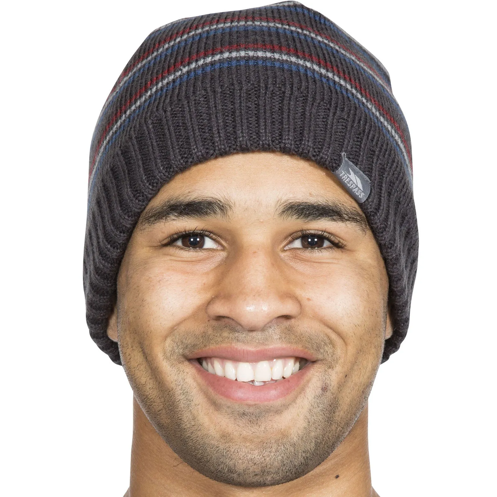 Trespass Adults Ray Fleece Lined Striped Beanie Hat