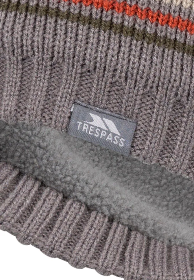 Trespass Adults Ray Fleece Lined Striped Beanie Hat