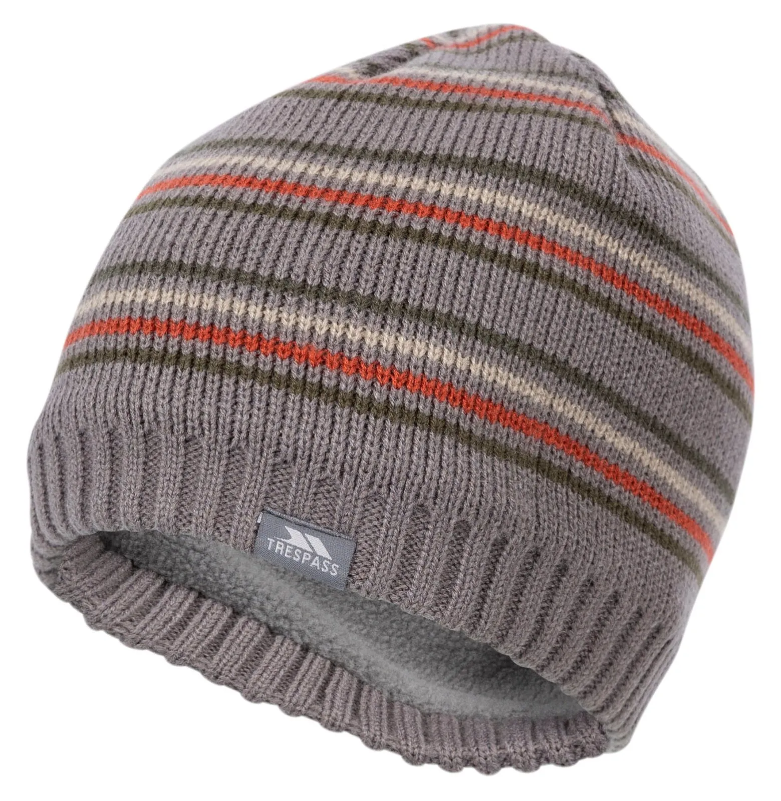 Trespass Adults Ray Fleece Lined Striped Beanie Hat