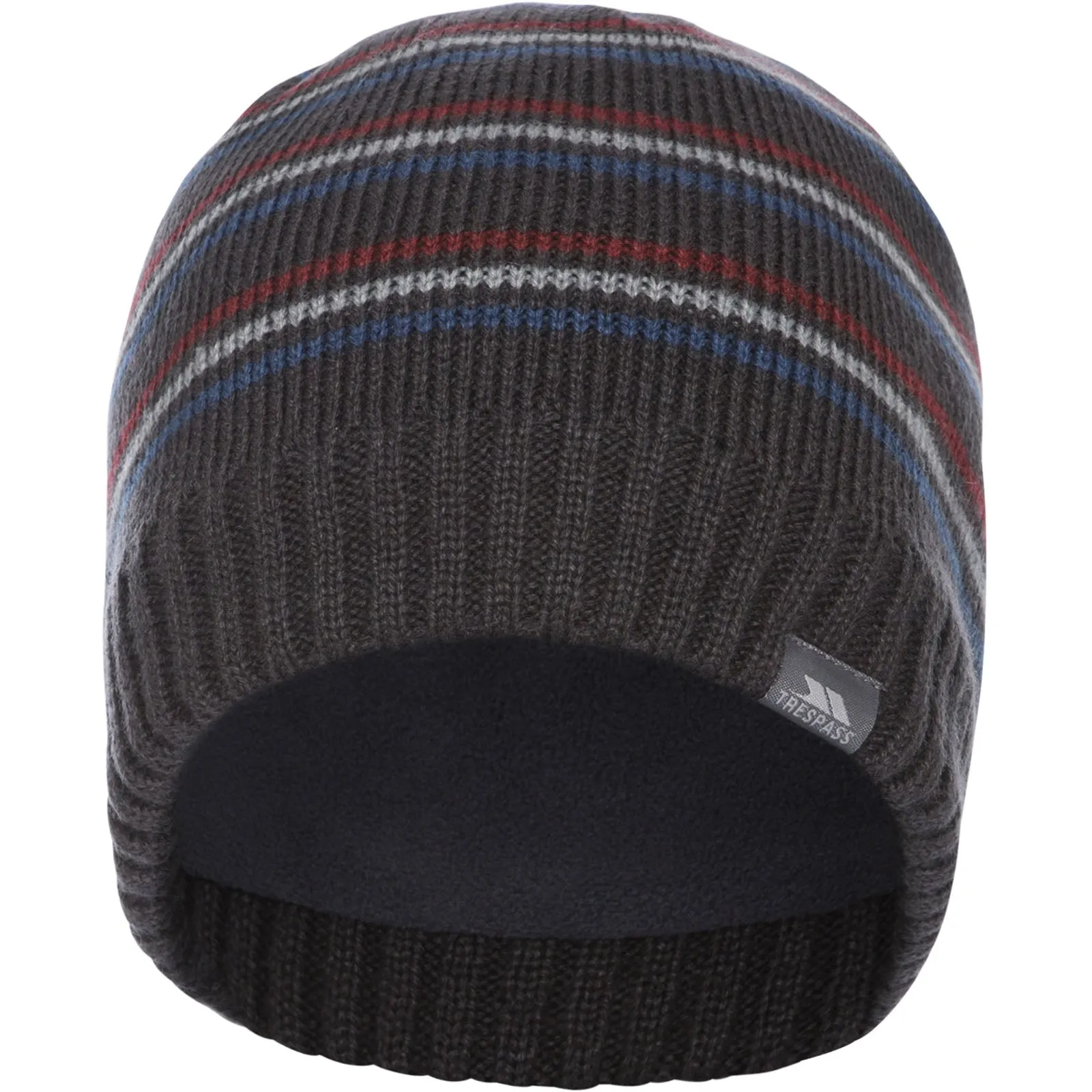 Trespass Adults Ray Fleece Lined Striped Beanie Hat
