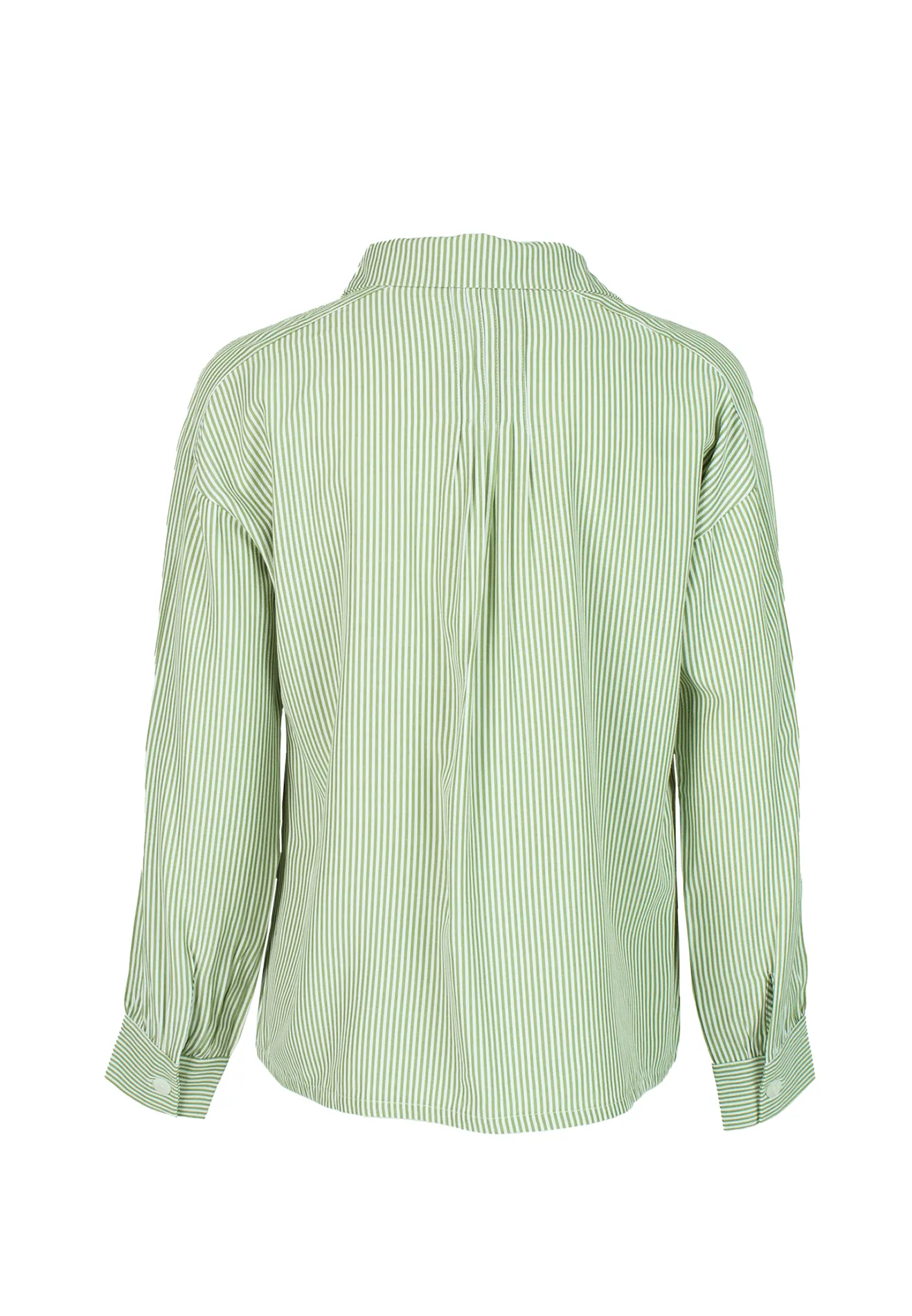 VCollar Liner Cut Blouse with Stripe