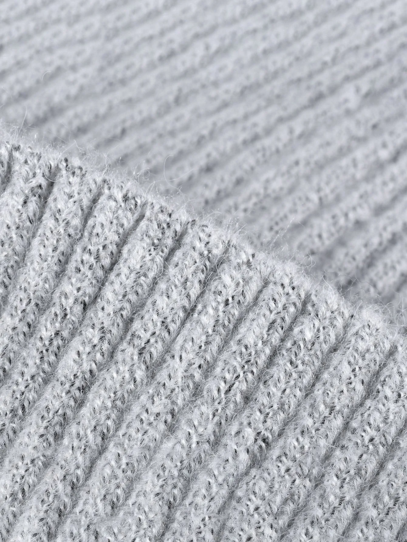 Warm Fleece Lined Knit Beanie Hat Cuffed Cap
