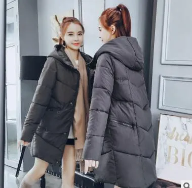 Winter Jacket Women Hooded Coats Parka Thick Cotton Padded