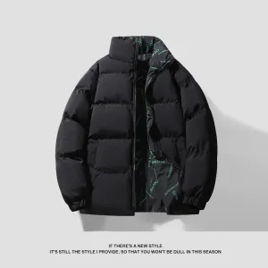 Winter New Men And Women Couples Cotton-Padded Jacket Thickened Solid Color Double-Sided Coat Fashion Casual Cardigan Warm Coat
