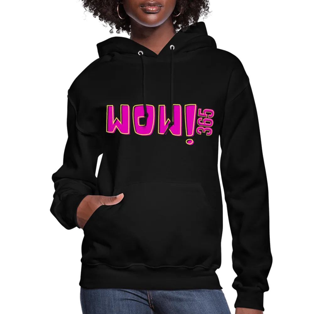 Womens Hoodie - Pullover Hooded Sweatshirt - Pink Graphic/wow 365