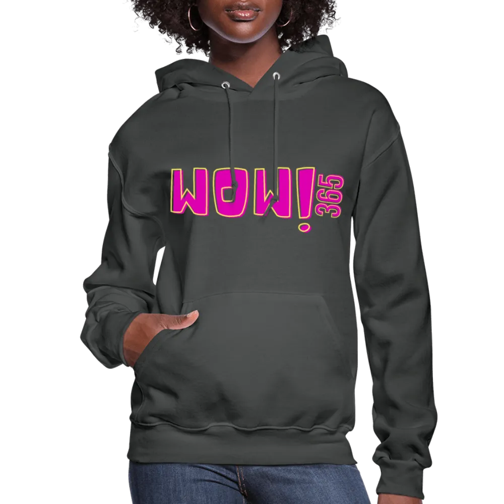 Womens Hoodie - Pullover Hooded Sweatshirt - Pink Graphic/wow 365