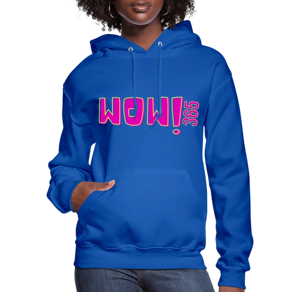 Womens Hoodie - Pullover Hooded Sweatshirt - Pink Graphic/wow 365