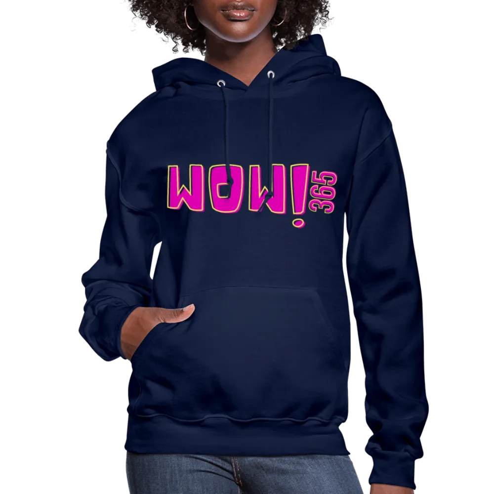 Womens Hoodie - Pullover Hooded Sweatshirt - Pink Graphic/wow 365