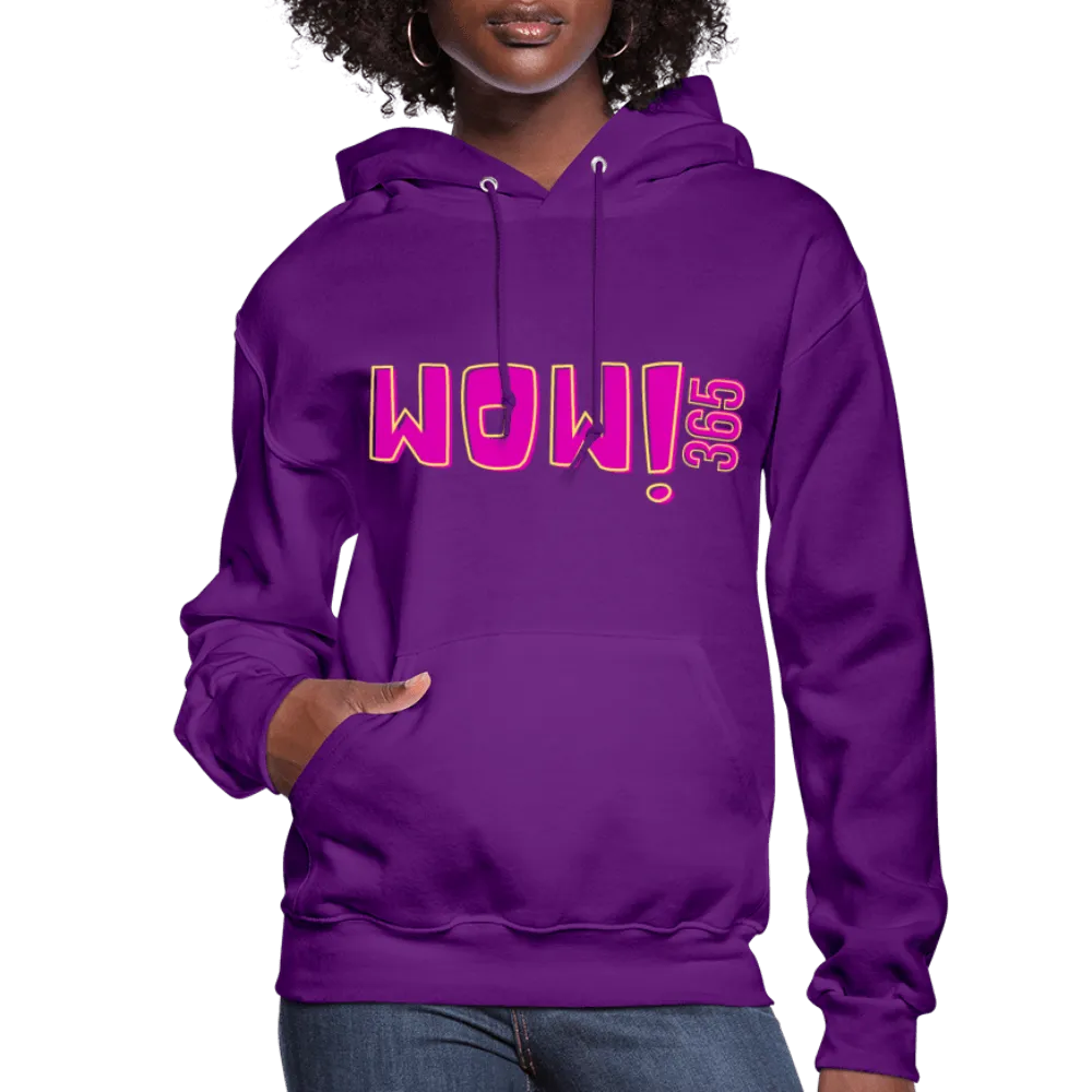 Womens Hoodie - Pullover Hooded Sweatshirt - Pink Graphic/wow 365