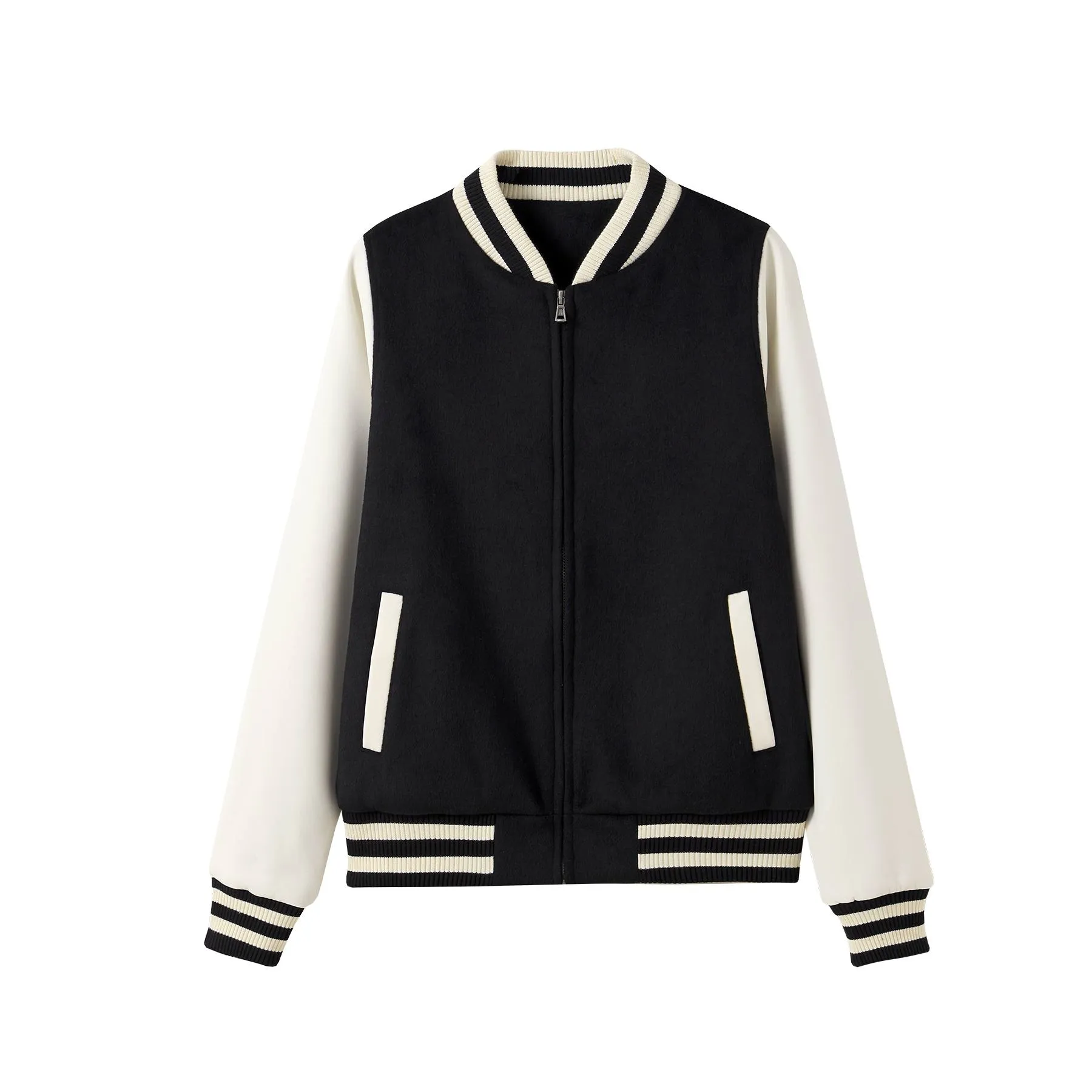 Women's/Junior Wool Blend Soft Shell Varsity Jacket - F372UN